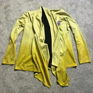 Citron Cardigan Three Point Tree Yellow Ombre